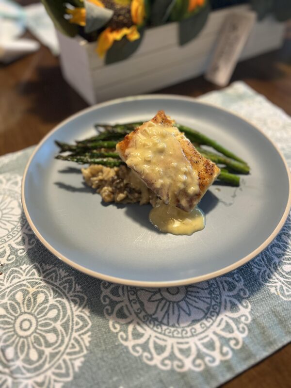 Seabass with Truffle Risotto